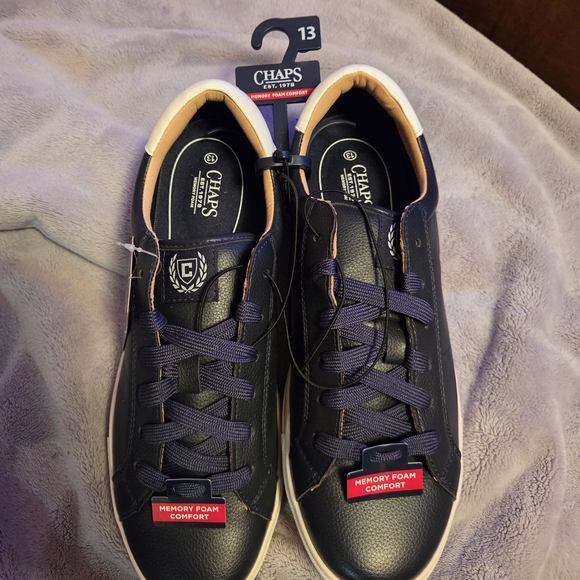 Chaps Other - Chaps Men’s Navy and Tan Casual Memory Foam Sneakers